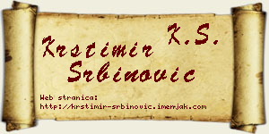 Krstimir Srbinović vizit kartica